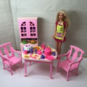 Barbie Doll and Dining Room Set